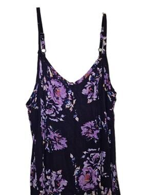 Purple Fuchsia Floral Spaghetti Strap Scoop Neck Summer Dress Torrid 2 Romance